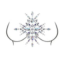 2 Pieces Acrylic Rhinestone Body Jewelry | Festival Mermaid Chest Stickers