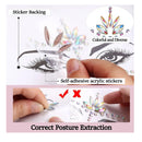 2 Pieces Acrylic Rhinestone Body Jewelry | Festival Mermaid Chest Stickers