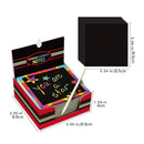 100pcs Rainbow Scratch Mini Notes Paper Pad Cards With 2 Stylus 2 Drawing Template