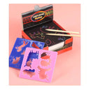 100pcs Rainbow Scratch Mini Notes Paper Pad Cards With 2 Stylus 2 Drawing Template