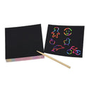 100pcs Rainbow Scratch Mini Notes Paper Pad Cards With 2 Stylus 2 Drawing Template