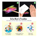 100pcs Rainbow Scratch Mini Notes Paper Pad Cards With 2 Stylus 2 Drawing Template