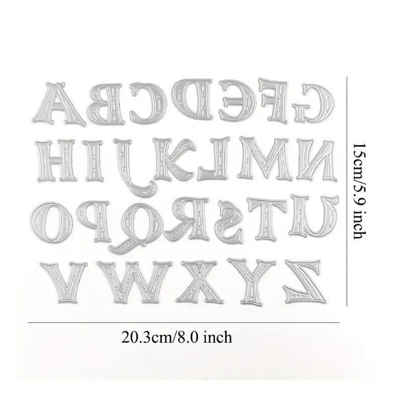 26 Units | Set Of Uppercase Letters | DIY Cutting Die Set