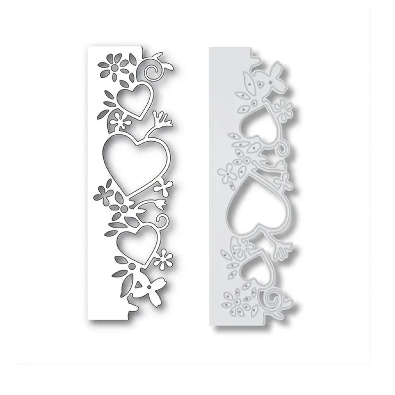 1Pc New Heart Flower Border Frame Metal Cutting Dies For DIY Scrapbooking