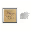 Thank You English Letters Frame Plate Cutting Dies For DIY Embossing Card Making