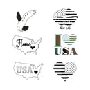 American Flag American Map To Draw In Book | Fabric | walls | Airbrush | I love USA | Outdoor Decor Painting Stencil