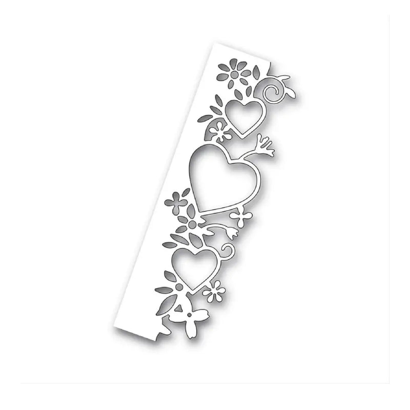 1Pc New Heart Flower Border Frame Metal Cutting Dies For DIY Scrapbooking