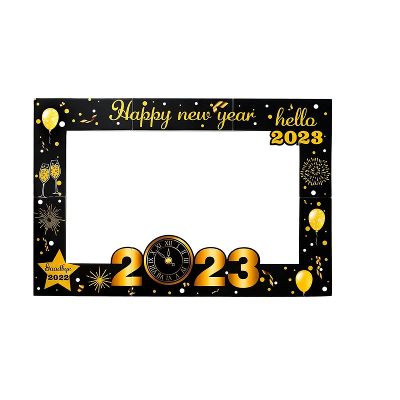 New Year Photo Booth Frame 2023 | Big 36 Inch, New Year Photo Frame Props | New Years Photo Booth Props for New Year Decorations 2023