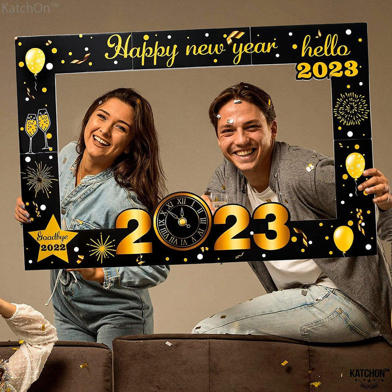 New Year Photo Booth Frame 2023 | Big 36 Inch, New Year Photo Frame Props | New Years Photo Booth Props for New Year Decorations 2023