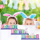 Sumind 3 Pieces Easter Wooden Table Centerpieces Decorations Egg Hunt Decorations Happy Easter