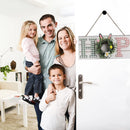 Easter Wall Hanging Decoration | Hop Easter Wooden Decoration with Eucalyptus Wreath for Holiday Indoor