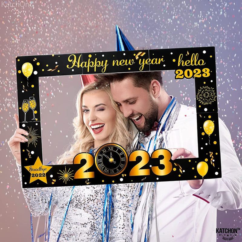 New Year Photo Booth Frame 2023 | Big 36 Inch, New Year Photo Frame Props | New Years Photo Booth Props for New Year Decorations 2023