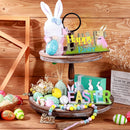 4 Pieces Tiered Tray Decor Set Gnomes Doll Wood Sign Decor Wooden Cutout Letter Sign Wooden