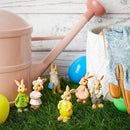 Mini Bunny Statues for Easter | Garden Decorations | 2.2 Inches, 6 Pack