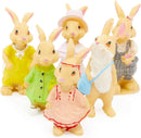 Mini Bunny Statues for Easter | Garden Decorations | 2.2 Inches, 6 Pack