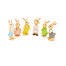 Mini Bunny Statues for Easter | Garden Decorations | 2.2 Inches, 6 Pack