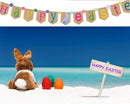 Happy Easter Burlap Banner Decorations | Happy Easter Garland | Easter Decor | Easter Bunting