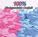 Gender Reveal Confetti Cannon | DOUKEE Biodegradable Pink or Blue Confetti Poppers Baby Shower