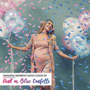 Gender Reveal Confetti Cannon | DOUKEE Biodegradable Pink or Blue Confetti Poppers Baby Shower