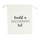 Build Your Own Snowman Making Kit for Kids with Bag, Hat, Scarf, Nose, Pipe, Eyes, Buttons for Outdoor Winter Toys
