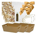 Pursito | Metallic | Basket Making Kit | Includes | Baskets | Crumpled Paper | Cellophane Bags | Ties | Labels
