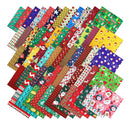 60 Pieces Of Christmas Fabrics To Sew | To Quilt | Merry Christmas | Snowflake | Fabric Print | 9.8 x 9.8 Inches