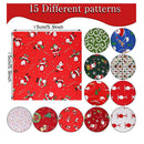 30 Pieces Of Christmas Fat Quarter Fabric | Christmas Fabric | Quilting Fabric | 10 x 10 Inches | 15 kinds Of Christmas Patterns