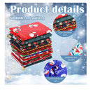 60 Pieces Of Christmas Fabrics To Sew | To Quilt | Merry Christmas | Snowflake | Fabric Print | 9.8 x 9.8 Inches