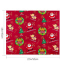 LUTER 18 × 22 Inches/45 × 55 Cm 10 Pieces Christmas Theme Fabric Christmas Quarter Quarter Pure Cotton Fabric Bundle For DIY Decorations