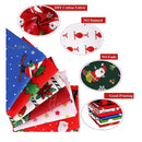 30 Pieces Of Christmas Fat Quarter Fabric | Christmas Fabric | Quilting Fabric | 10 x 10 Inches | 15 kinds Of Christmas Patterns