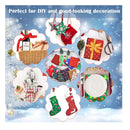 60 Pieces Of Christmas Fabrics To Sew | To Quilt | Merry Christmas | Snowflake | Fabric Print | 9.8 x 9.8 Inches