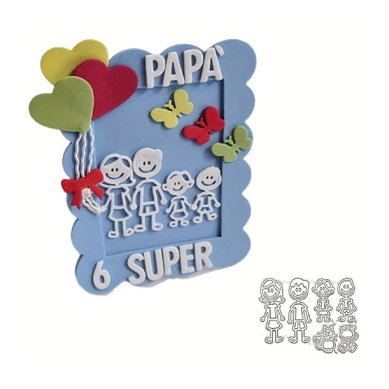 Metal Cartoon Figures Card Cutting Dies