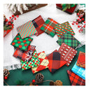 80 Pieces of Christmas Quilting Fabric | Christmas Plaid Fabric Squares | Pre-Cut Squares | DIY Striped Buffalo Fabric | 9.8 x 9.8 Inches