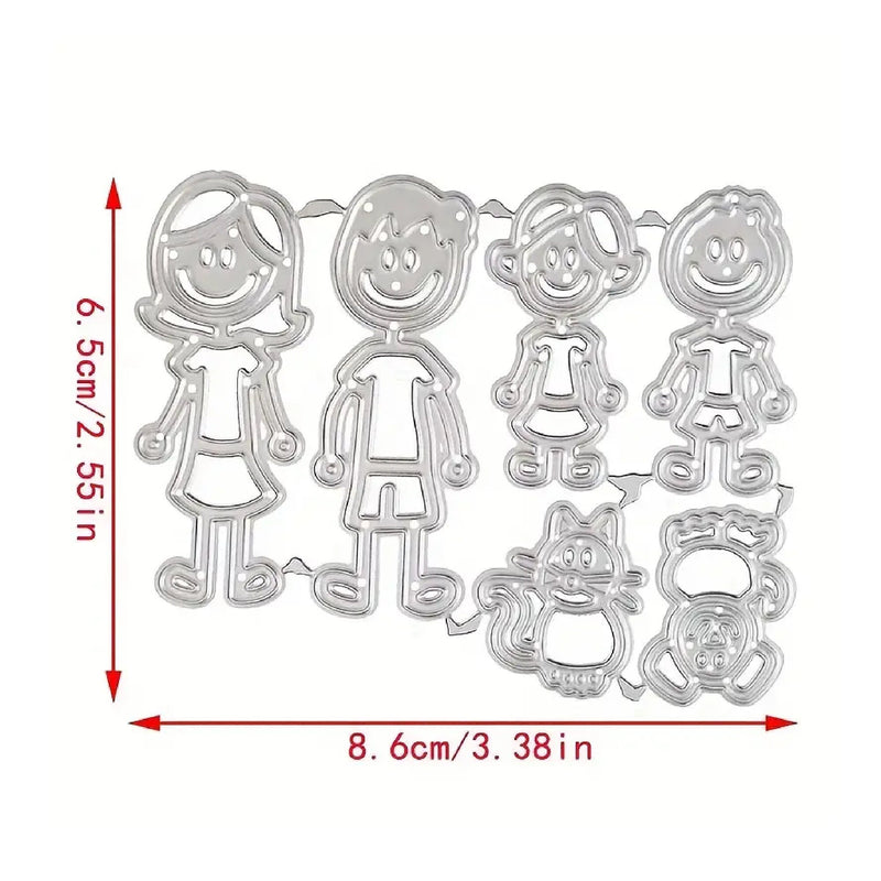 Metal Cartoon Figures Card Cutting Dies