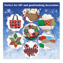 80 Pieces of Christmas Quilting Fabric | Christmas Plaid Fabric Squares | Pre-Cut Squares | DIY Striped Buffalo Fabric | 9.8 x 9.8 Inches