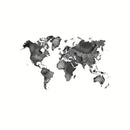 Watercolor World Map Stamps For DIY Scrapbooking