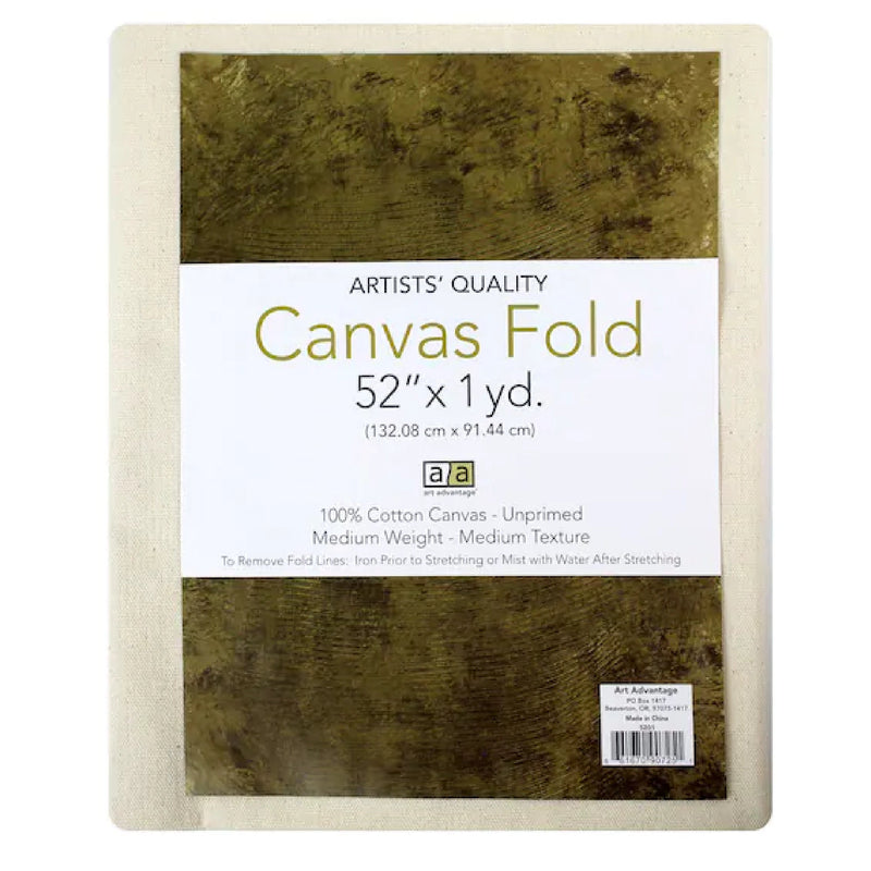 Folded Unprimed Cotton Canvas