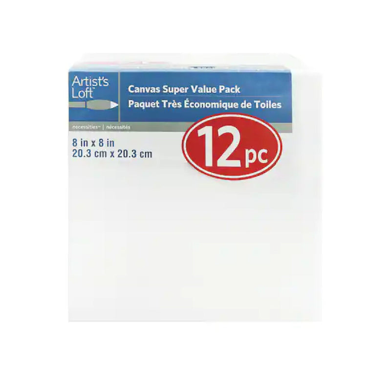 8 Packs 12Ct | 96 Total | 8" x 8" Super Value Canvas