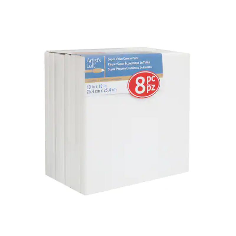 4 Packs 8 ct | 32 total | 10" x 10" Super Value Canvas Pack