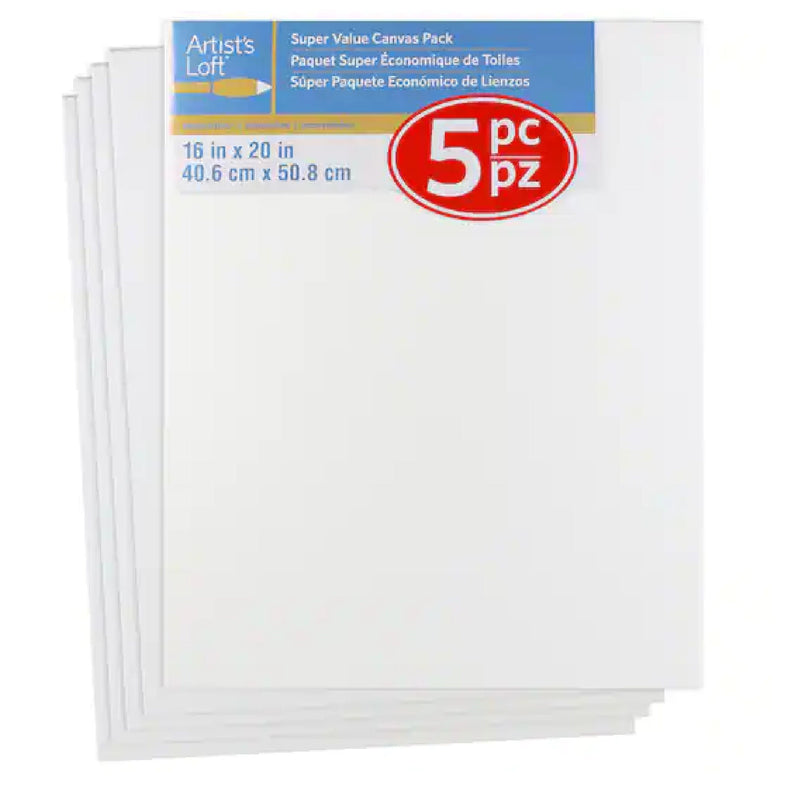 4 Packs 5 ct | 20 Total | 16" x 20" Super Value Canvas