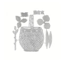Flower Basket Vase Foliage Metal Cutting Dies Die Cut For DIY