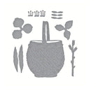 Flower Basket Vase Foliage Metal Cutting Dies Die Cut For DIY
