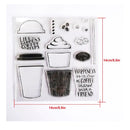 Cup Clear Stamps And Cutting Dies DIY Scrapbooking Silicone Stamps Metal Cutting Dies Paper Card