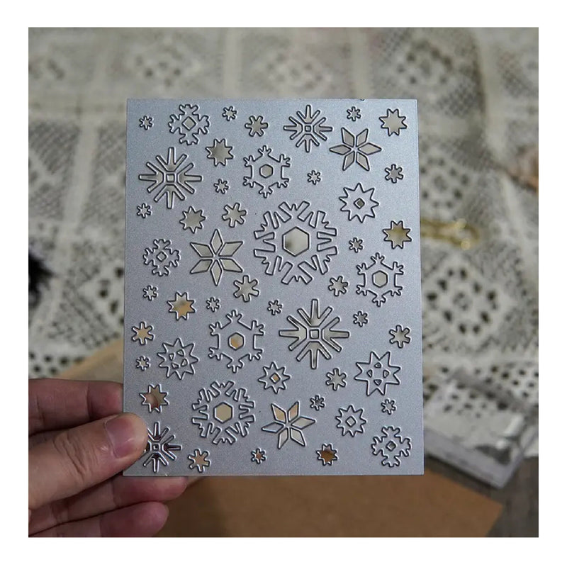 Snowflake Background Metal Cutting Mold For DIY Handmade Paper Card Flower Decoration