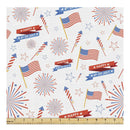 Ambesonne Dark Blue Fabric By The Yard | Christmas Inspired Pattern With Mandala Style Ornate Curly Snowflakes