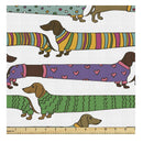 Ambesonne Popstar Party Fabric By The Yard | Cartoon Style Hand Drawn Doodles Music Theme Line Art