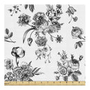 Ambesonne Dark Blue Fabric By The Yard | Christmas Inspired Pattern With Mandala Style Ornate Curly Snowflakes