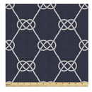 Ambesonne Dark Blue Fabric By The Yard | Christmas Inspired Pattern With Mandala Style Ornate Curly Snowflakes