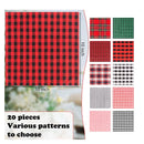 ZYP 20 Pieces Christmas Cotton Fabric Squares | 10 x 10 Inches