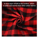 59″ × 69″ Cotton Buffalo Check | Red and Black Checkered Fabric Squares Christmas Checkered Quilting Fabric Bundles